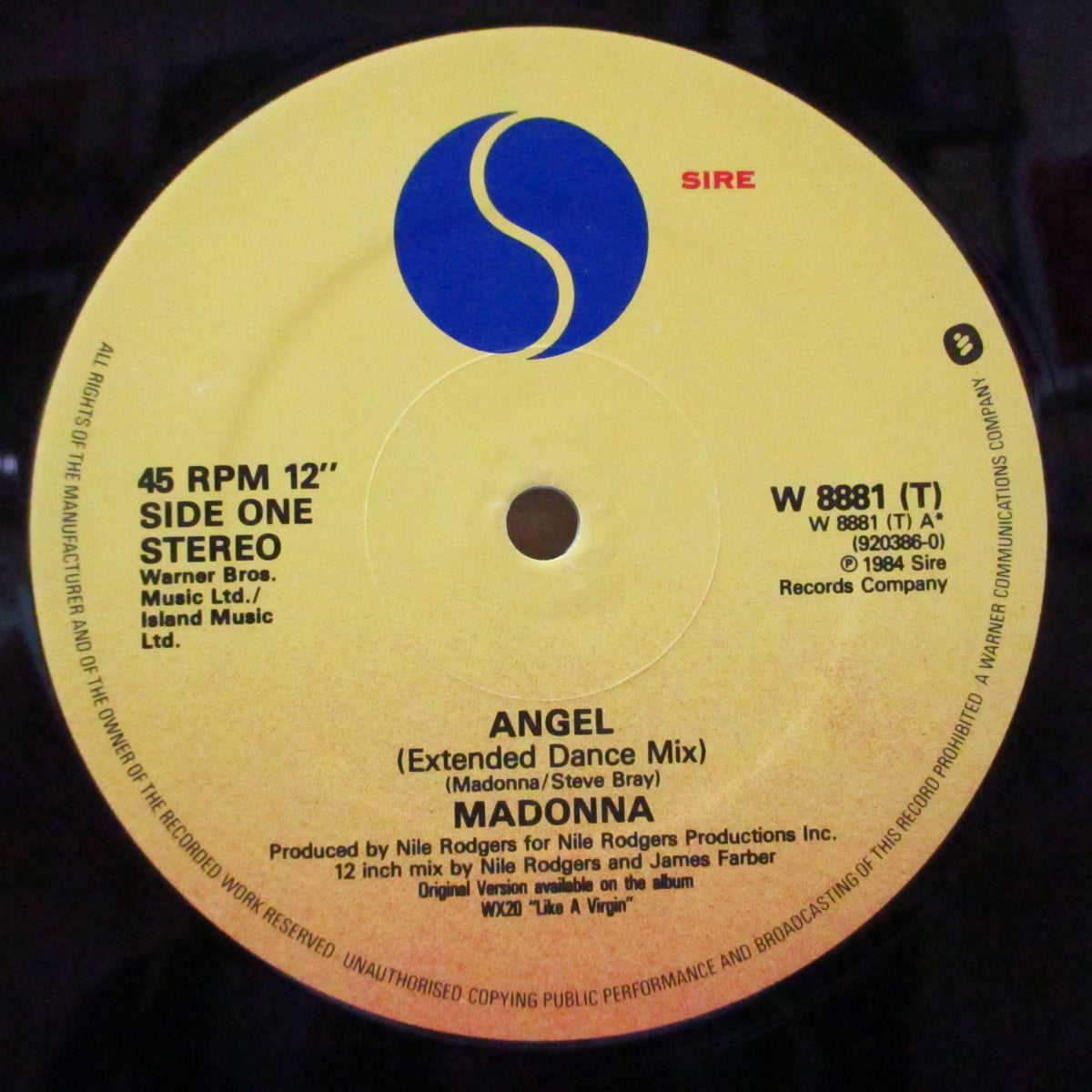 MADONNA (マドンナ)  - Angel - Extended Dance Mix (UK オリジナル 12")