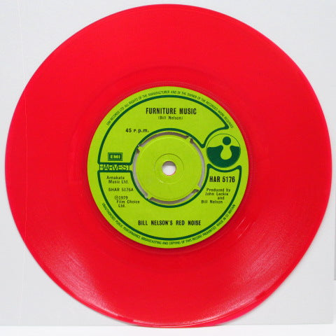 Bill Nelson's RED NOISE - Furniture Music +2 (UK Ltd.Red Vinyl 7")