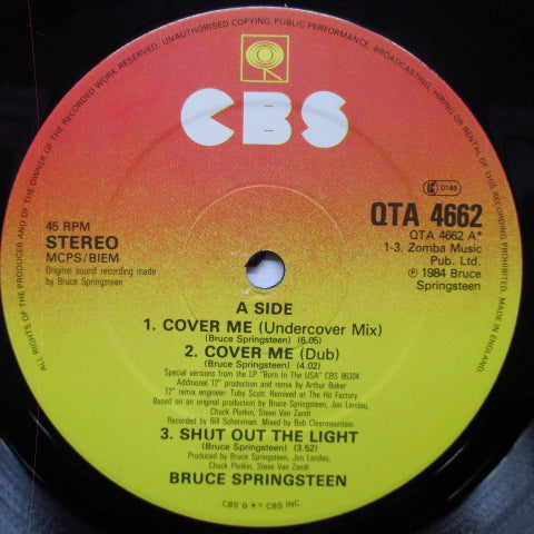 BRUCE SPRINGSTEEN (ブルース・スプリングスティーン)  - Cover Me - Undercover Mix (UK Orig.12")
