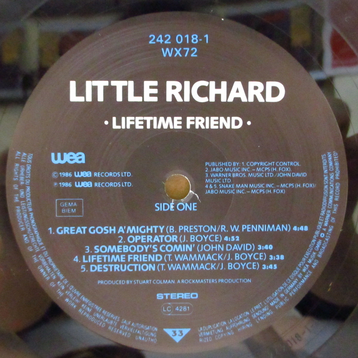 LITTLE RICHARD (リトル・リチャード)  - Lifetime Friend (EU Orig.LP)