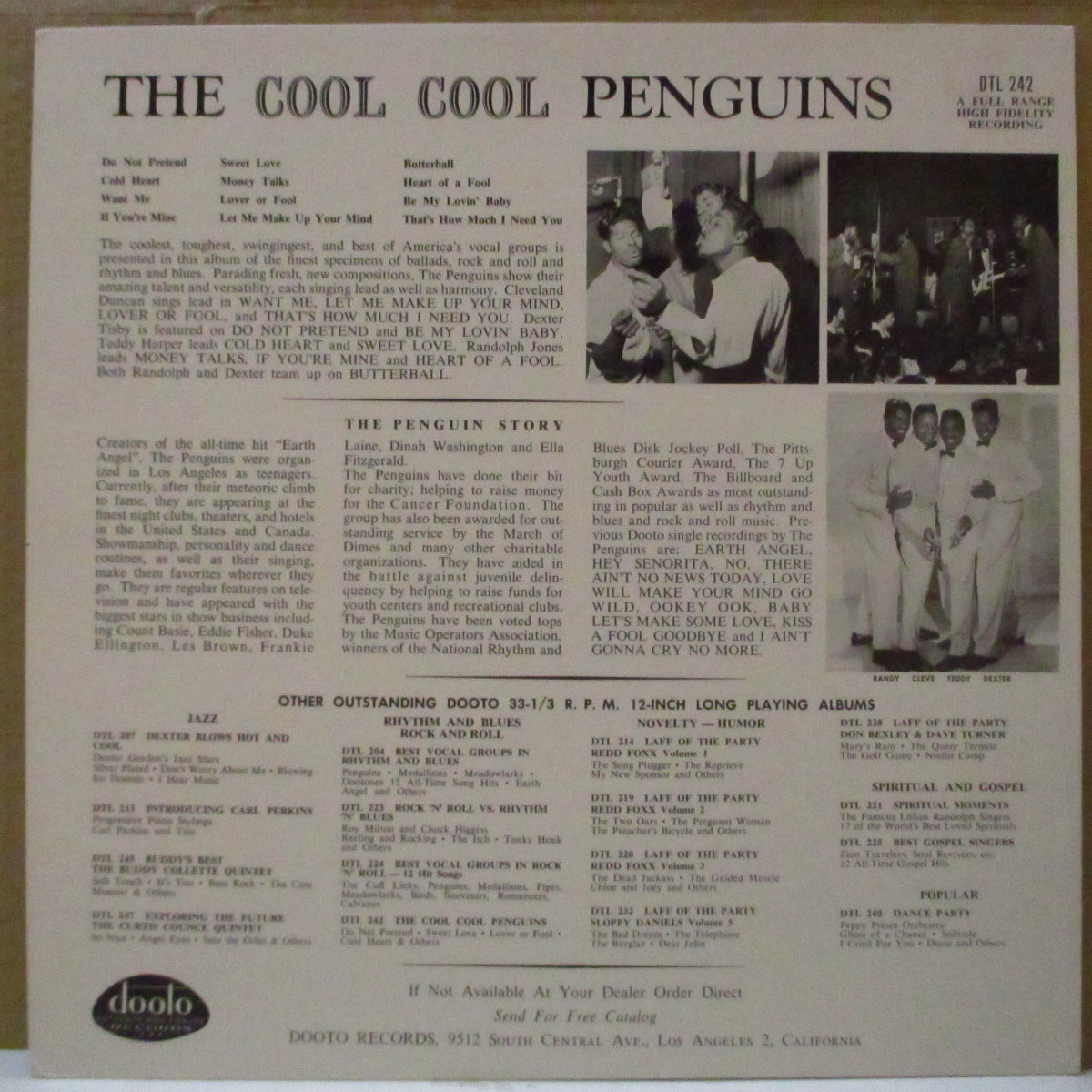 PENGUINS (ペンギンズ)  - The Cool Cool Penguins (US '61 Reissue Mono LP)