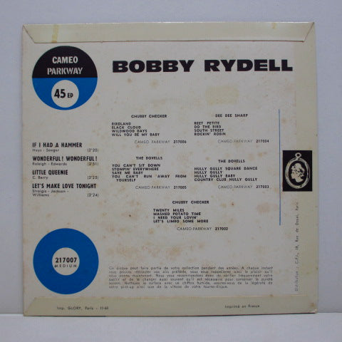 BOBBY RYDELL - If I Had A Hammer +3 (French EP)