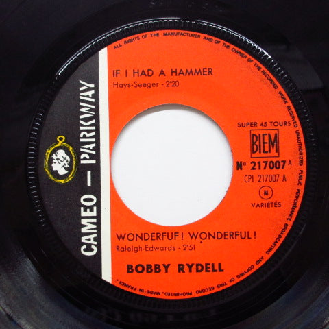 BOBBY RYDELL - If I Had A Hammer +3 (French EP)