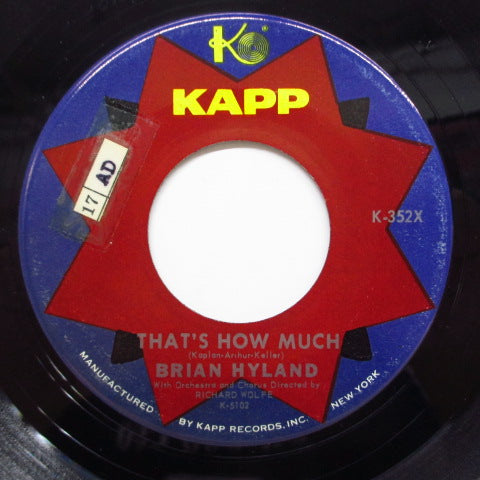 BRIAN HYLAND - That's How Much (Orig+PS)