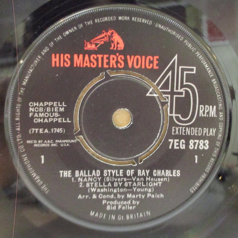 RAY CHARLES (レイ・チャールズ) - The Ballad Style Of Ray Charles (UK Orig.EP/CFS)