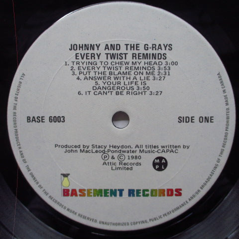 JOHNNY AND THE G-RAYS - Every Twist Reminds (Canada Orig.LP)