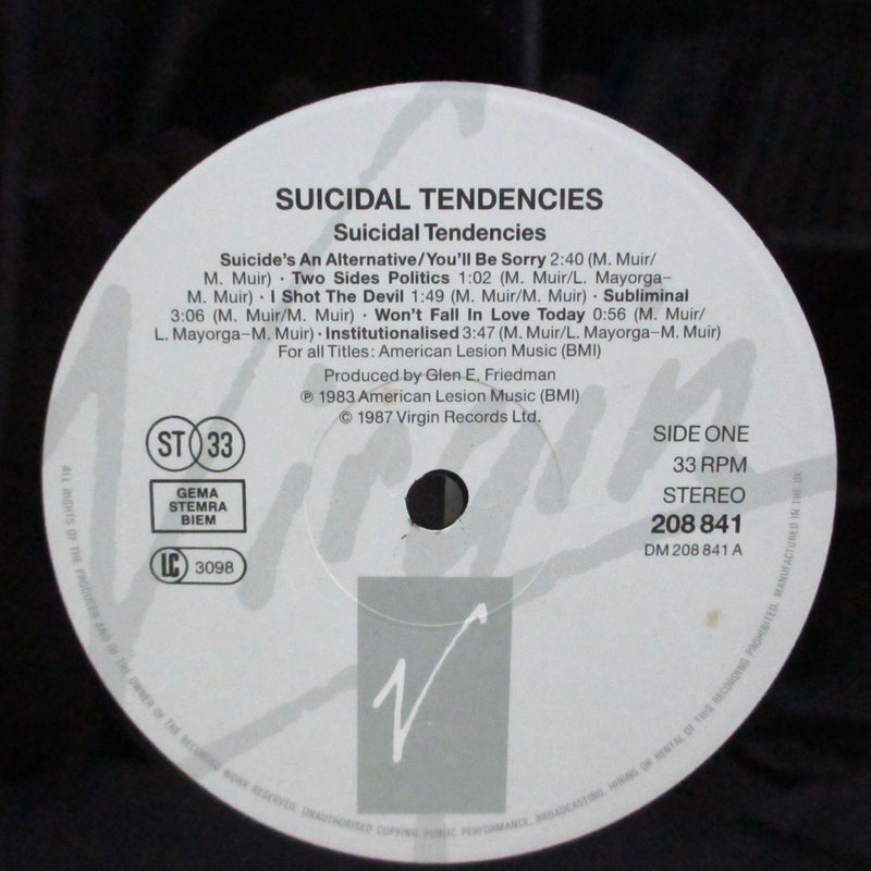 SUICIDAL TENDENCIES (スーサイダル・テンデンシーズ)  - S.T. (EU '87 Reissue LP/208 841)