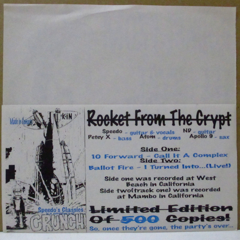 ROCKET FROM THE CRYPT (ロケット・フロム・ザ・クリプト)  - Rocket Queen (Canada Unofficial.7"/White PS)