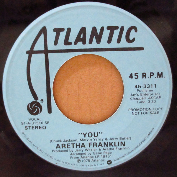 ARETHA FRANKLIN (アレサ・フランクリン)  - You (US Promo Mono & Stereo 7"+CS)