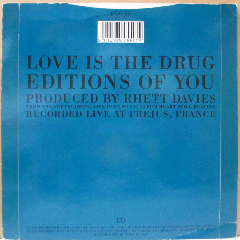 ROXY MUSIC (ロキシー・ミュージック)  - Love Is The Drug (UK-EU オリジナル 7"+光沢固紙ジャケ)