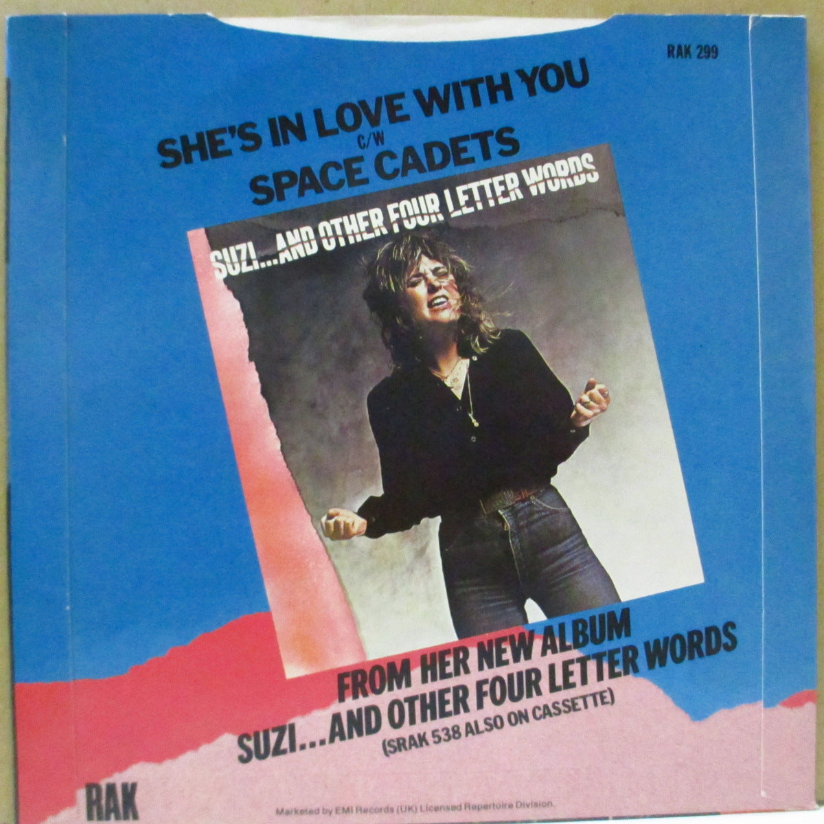 SUZI QUATRO (スージー・クアトロ)  - She's In Love With You (UK オリジナル 7"+マット固紙ジャケ)