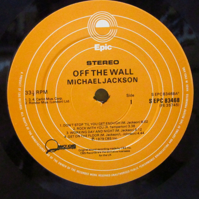 MICHAEL JACKSON (マイケル・ジャクソン)  - Off The Wall (UK オリジナル LP+ピクチャー 7"/円形ステッカー付光沢見開きジャケ)