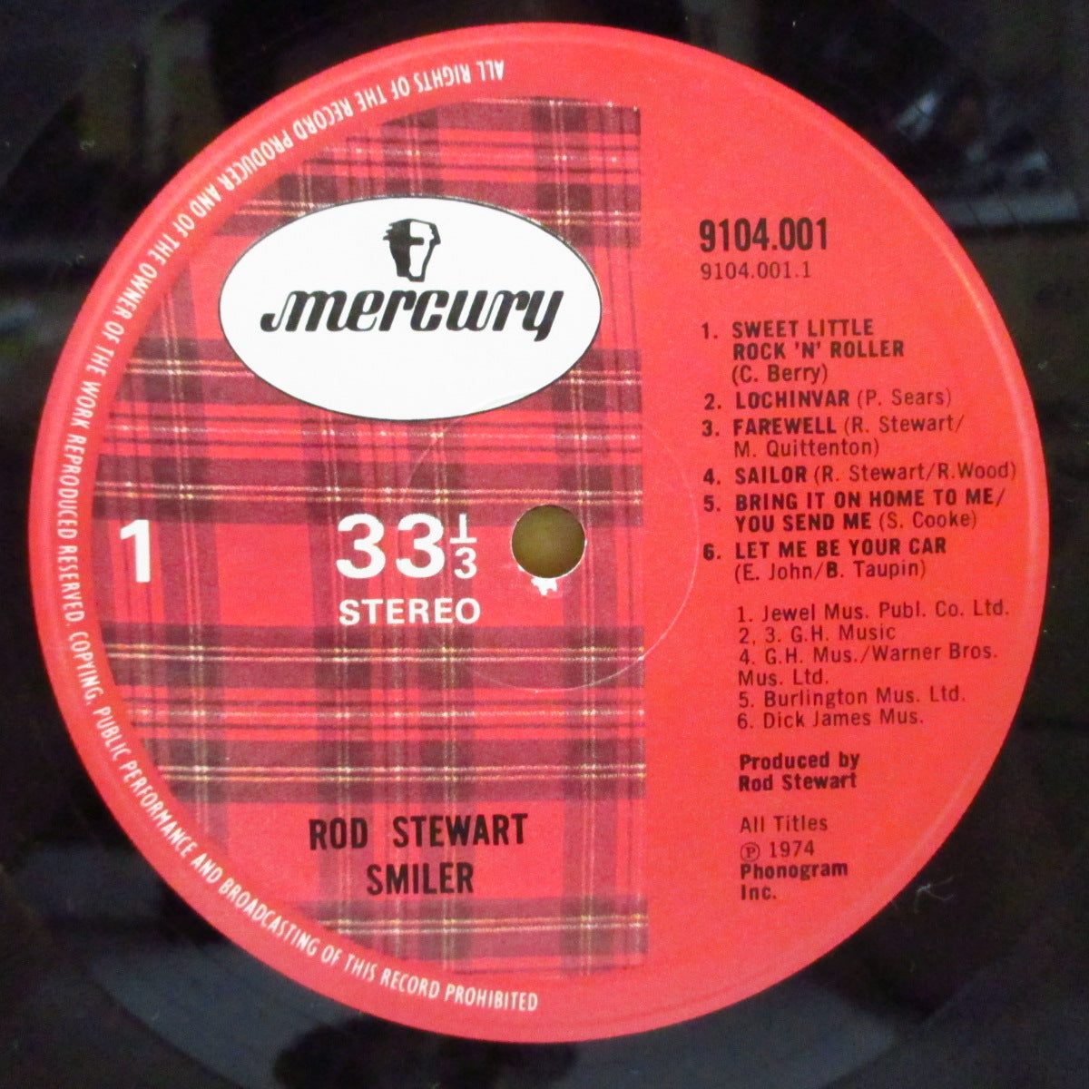 ROD STEWART (ロッド・スチュワート) - Smiler (UK オリジナル LP+