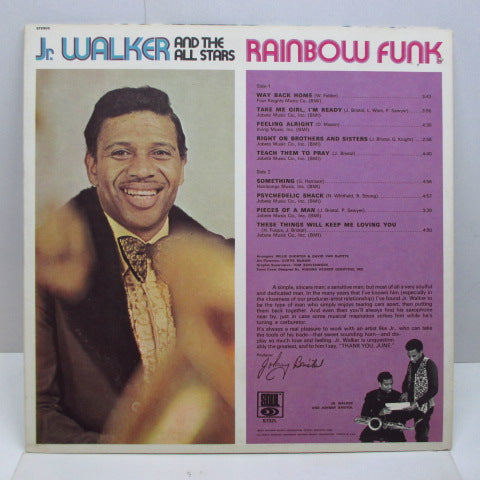 JR.WALKER & THE ALL STARS (ジュニア・ウォーカー& ジ・オールスターズ)   - Rainbow Funk (US Orig.Stereo)