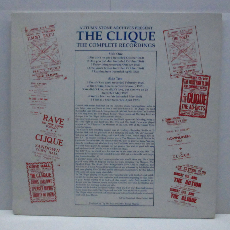 CLIQUE (クリーク)  - The Complete Recordings 1964/1965 (UK Orig.LP+Replica Ticket)