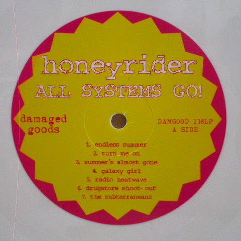 HONEYRIDER (ハニー・ライダー)- All Systems Go! (UK 限定ホワイトヴァイナル LP+インサート)