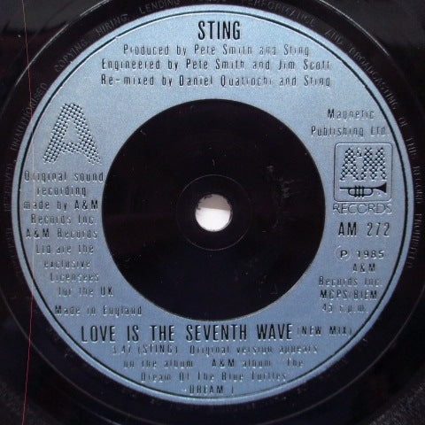STING (スティング) - Love Is The Seventh Wave (UK オリジナル 7"+PS/Silver)