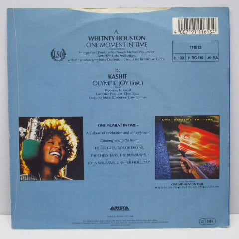 WHITNEY HOUSTON-One Moment In Time (EU Orig.7 "+ Torchlight PS)