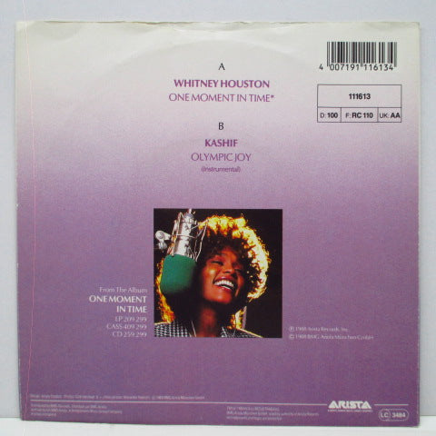 WHITNEY HOUSTON - One Moment In Time (EU Orig.7"+TV PS)
