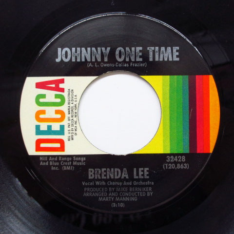 BRENDA LEE - Johnny One Time (Orig+PS)