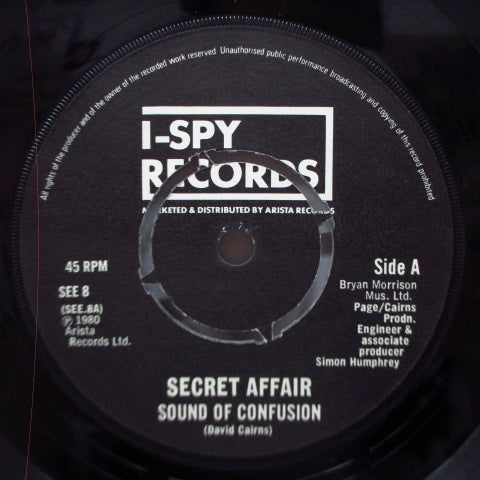 SECRET AFFAIR (シークレット・アフェア)  - Sound Of Confusion (UK Orig.7"/Paper Lbl.Round Centre)