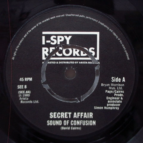 SECRET AFFAIR - Sound Of Confusion (UK Orig.7"/Paper Lbl.Round Centre)