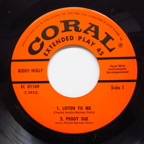 BUDDY HOLLY (バディ・ホリー)  - Listen To Me (US Orig.EP/EC-81169)