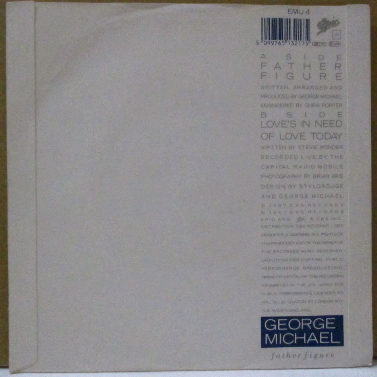 GEORGE MICHAEL (ジョージ・マイケル) - Father Figure (UK オリジナル 7