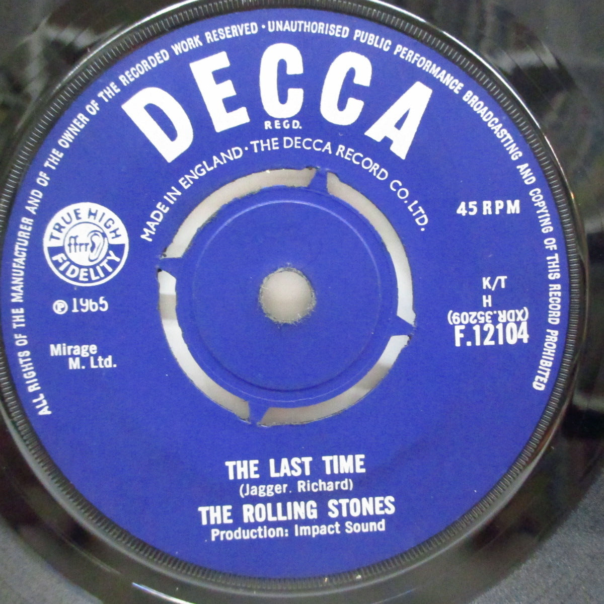 ROLLING STONES (ローリング・ストーンズ)  - The Last Time (UK Orig.7"+CS)