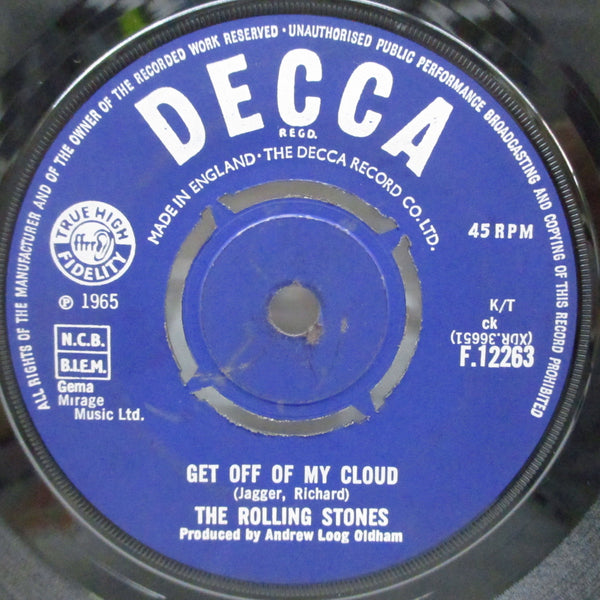 ROLLING STONES (ローリング・ストーンズ)  - Get Off Of My Cloud (UK オリジナル「ラウンドセンター#1」7"+カンパニースリーブ)