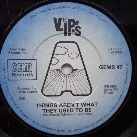 V.I.P.'s, THE - Things Aren’t What They Used To Be (UK Orig.7"/Blue Lbl.)