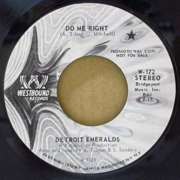 DETROIT EMERALDS (デトロイト・エメラルズ)  - Do Me Right (US Promo Stereo 7"+CS)