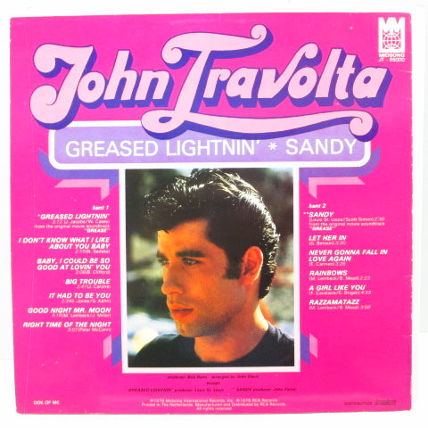 JOHN TRAVOLTA - Greased Lightnin' * Sandy (Dutch Ltd.Clear Vinyl LP+Poster)