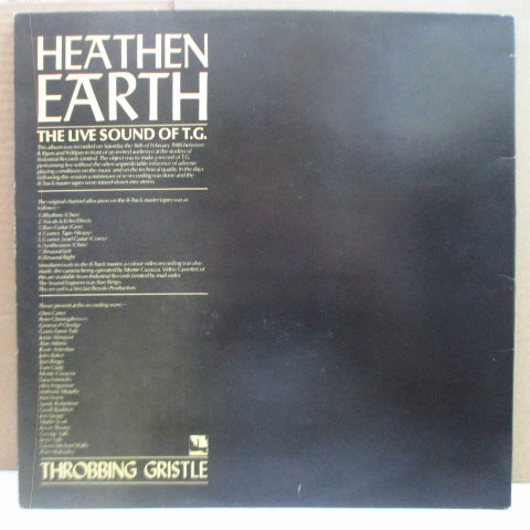 THROBBING GRISTLE (スロッビング・グリッスル)- Heathen Earth (UK 2ndプレス LP/GS)