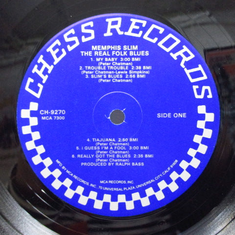 MEMPHIS SLIM - The Real Folk Blues (US 80's Re LP/Barcode CVR)