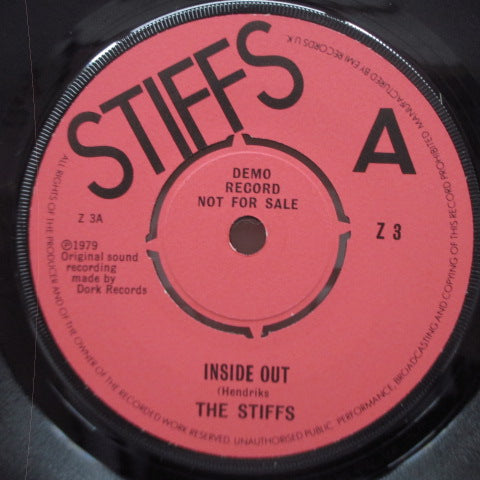 STIFFS, THE (ザ ・スティッフス) - Inside Out (UK Reissue Promo 7"/Zonophone)