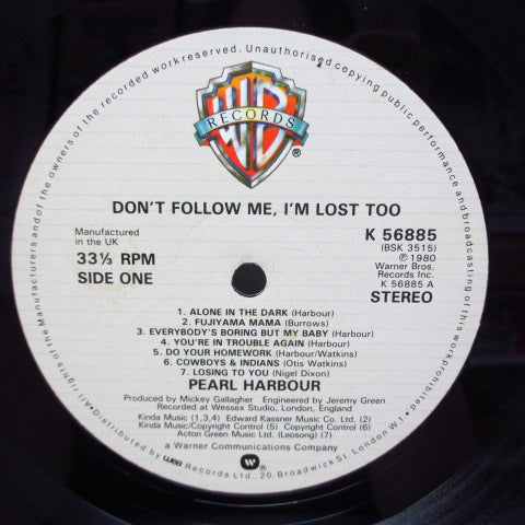PEARL HARBOR-Don't Follow Me, I'm Lost Too (UK Orig.LP)