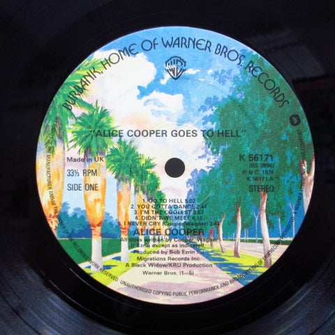 ALICE COOPER (アリス・クーパー) - Goes To Hell (UK オリジナル LP+インナー)