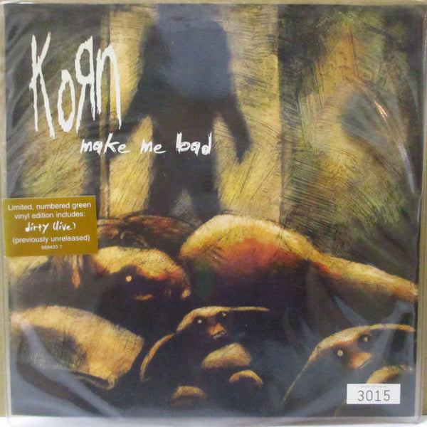 KORN (コーン)  - Make Me Bad (UK Limited Green Vinyl 7"+Numbered Insert,Stickered PVC)