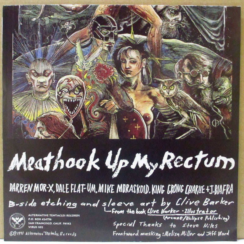 TUMOR CIRCUS (トゥーモア・サーカス)  - Meathook Up My Rectum (US Orig.1-Sided Etched 7")