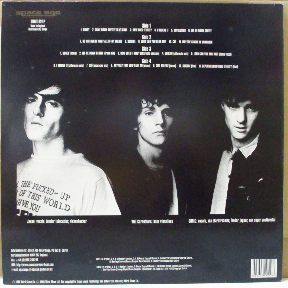 SPACEMEN 3 (スペースメン3)  - Playing With Fire (UK '99 限定100枚直通販のみの再発＜蛍光オレンジヴァイナル＞2xLP+見開きジャケ)