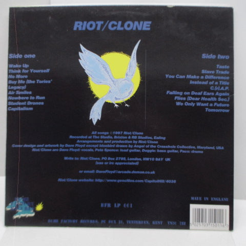RIOT/CLONE - To Find A Little Bluebird (UK Ltd.Blue Vinyl LP)
