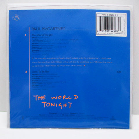 PAUL McCARTNEY (ポール・マッカートニー）- The World Tonight (UK Ltd.Pucture 7")