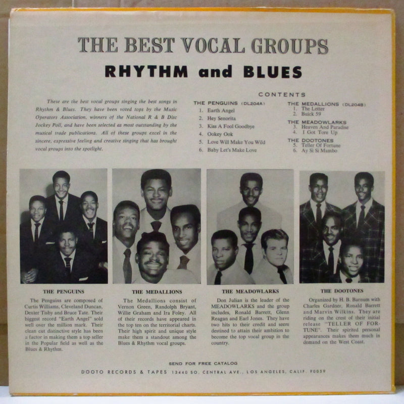 V.A. - The Best Vocal Groups R&B (US 70's Reissue Mono LP)