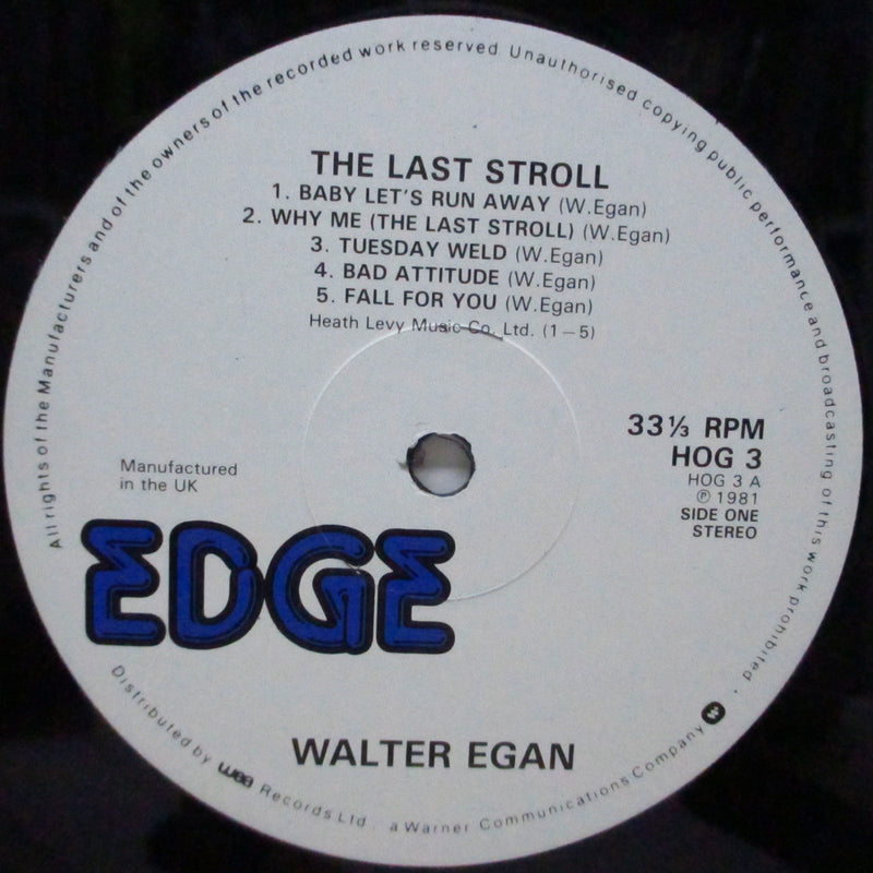 WALTER EGAN (ウォルター・イーガン)  - The Last Stroll (UK オリジナル LP)