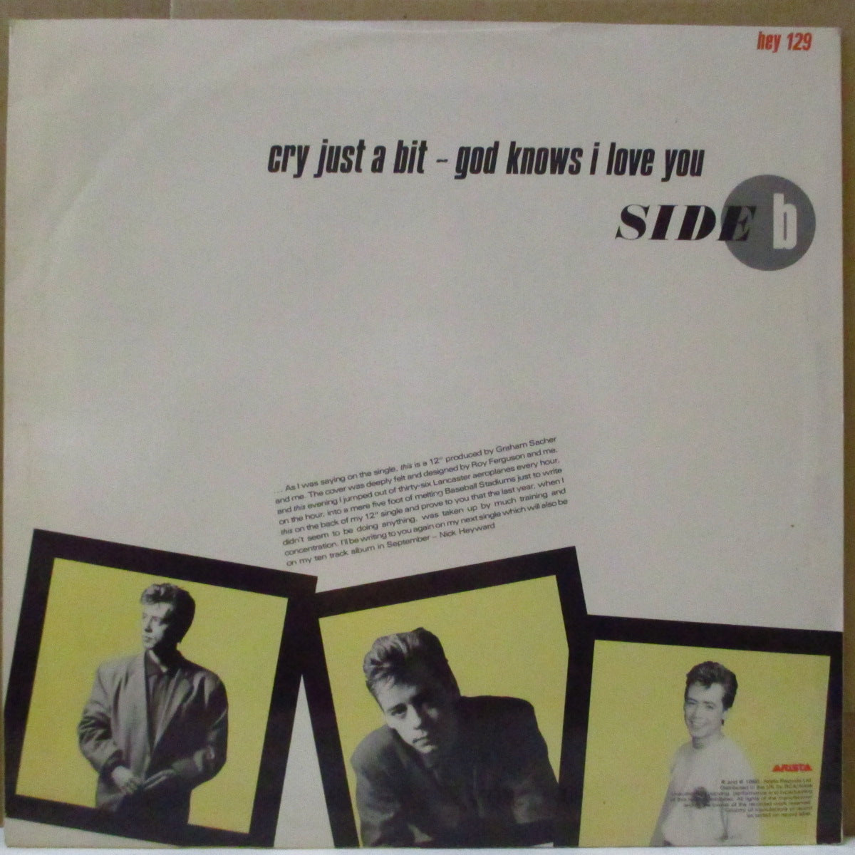 NICK HEYWARD (ニック・ヘイワード)  - All Over The Weekend...   (UK オリジナル 12"+ポスター/ステッカー付きジャケ)