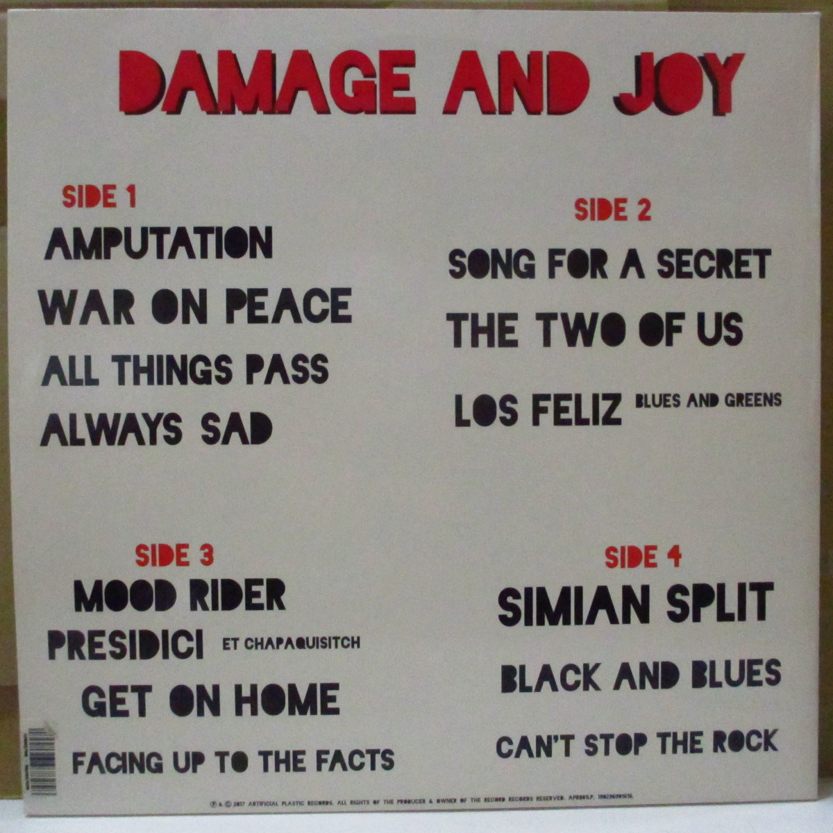 JESUS AND MARY CHAIN, THE (ジーザス・アンド・メリー・チェイン)  - Damage And Joy (UK-EU オリジナル 2xLP/見開きジャケ)