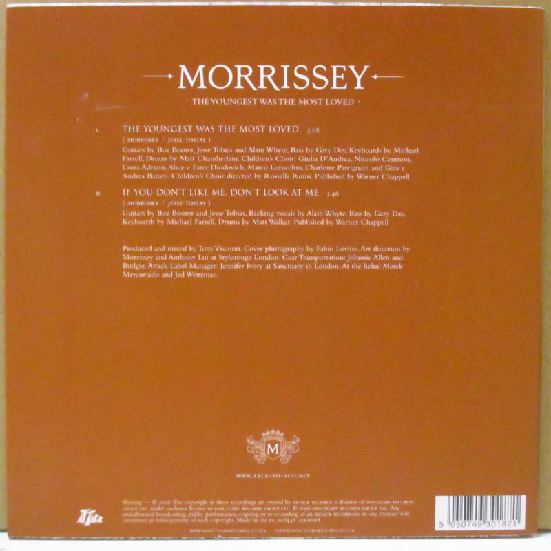 MORRISSEY (モリッシー)  - The Youngest Was The Most Loved (UK/EU オリジナル 7")