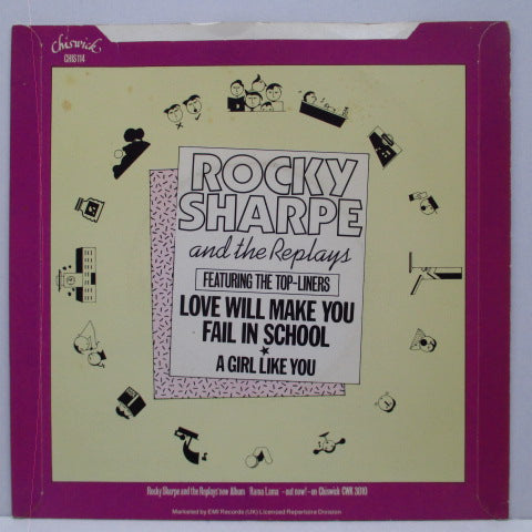 ROCKY SHARPE & THE REPLAYS - Love Will Make You Fail In School (UK Orig.7"+PS)