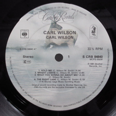 CARL WILSON (カール・ウィルソン) - Carl Wilson (1st) (UK Orig.LP)